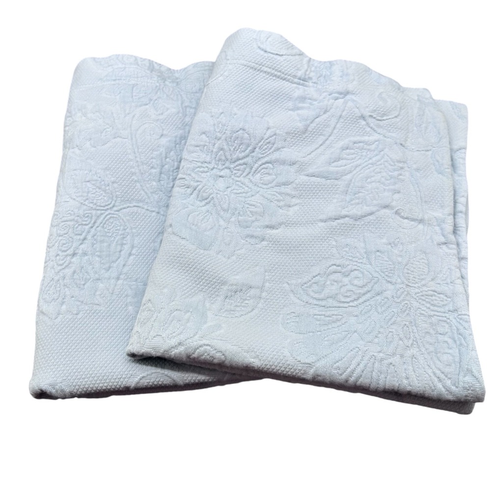 The Company Store Blue Quilted Standard Pillow Shams Set of 2 Portugal